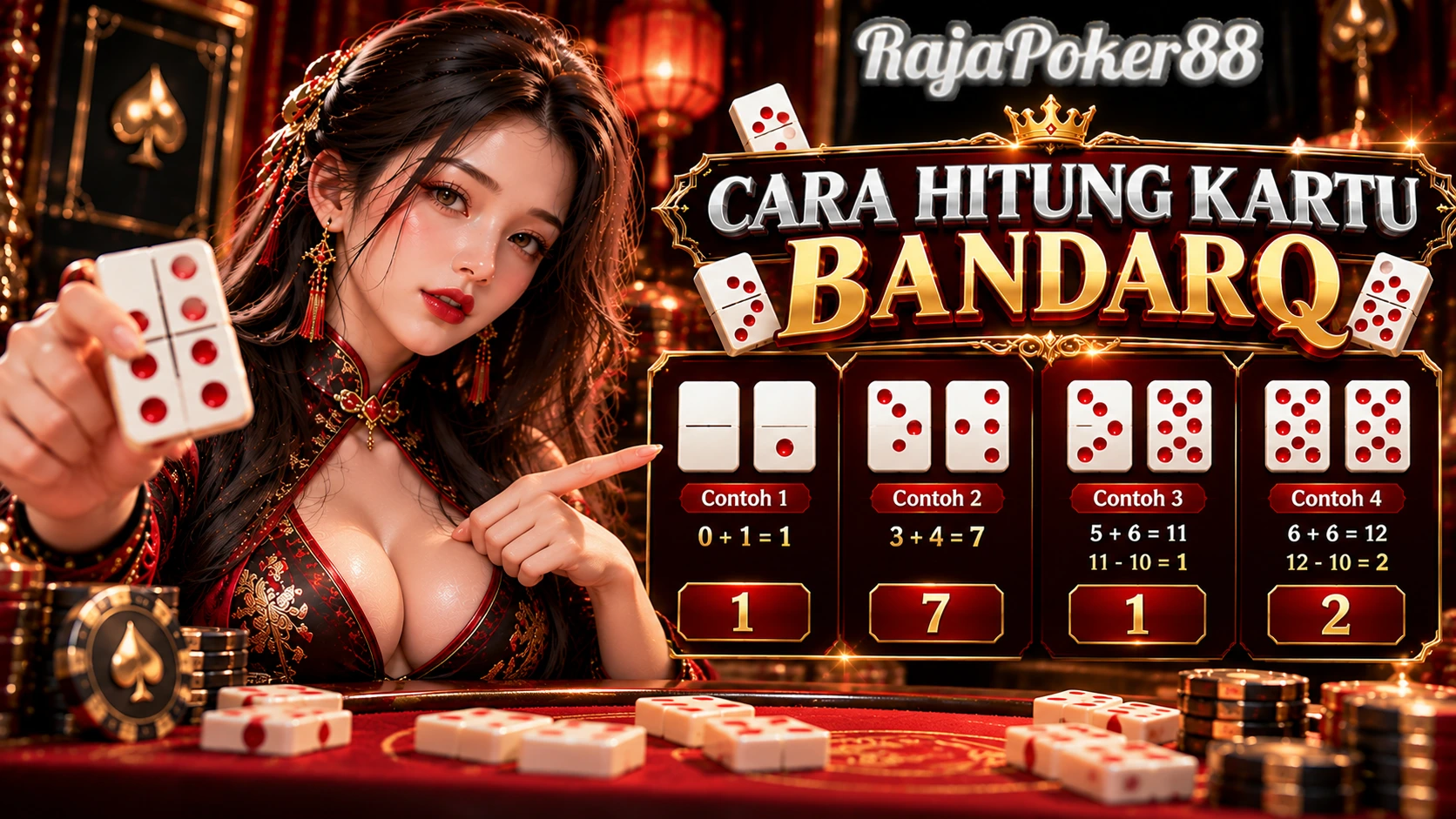 Cara menghitung nilai kartu domino dalam BandarQ