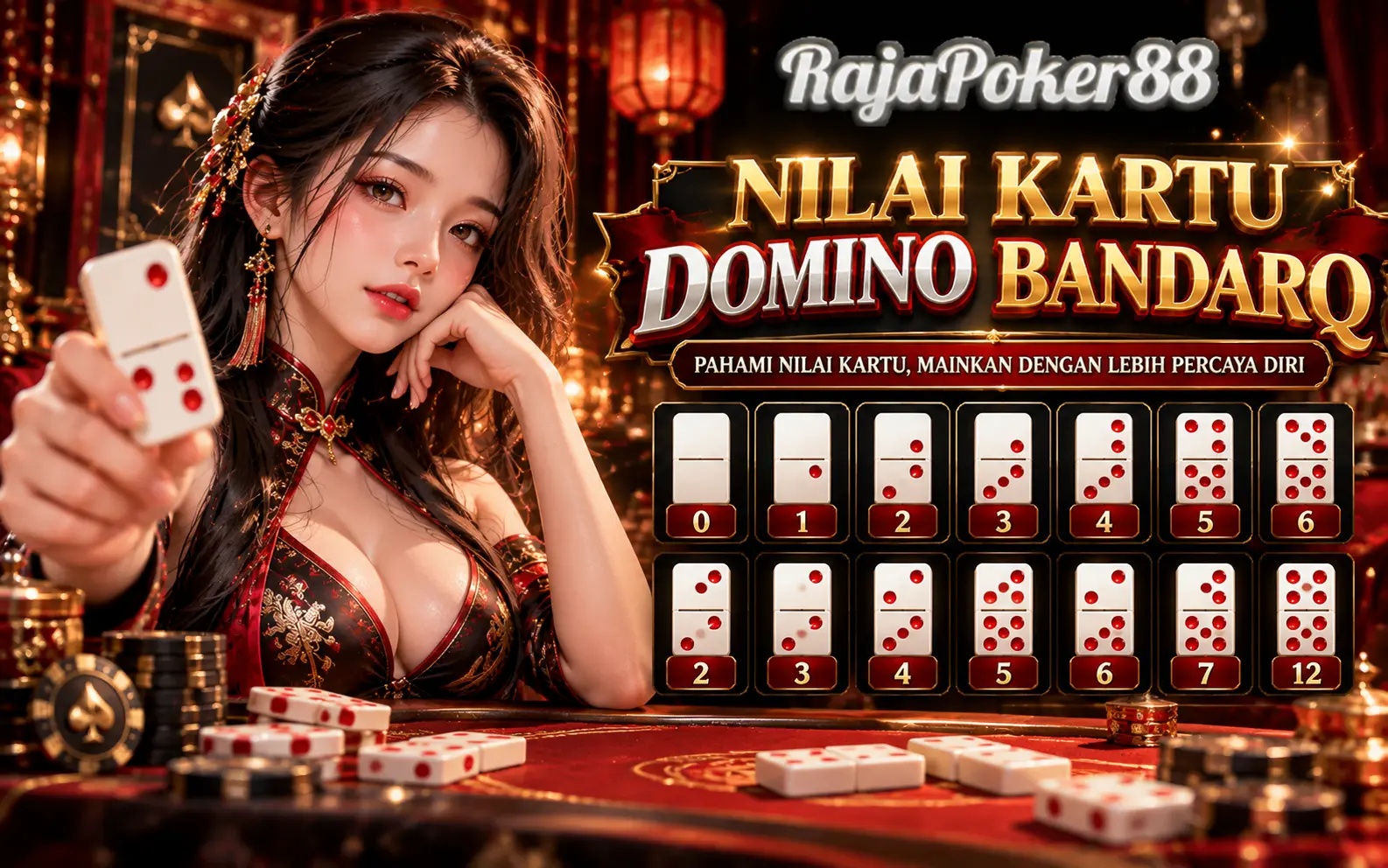 Cara menghitung nilai kartu domino dalam BandarQ